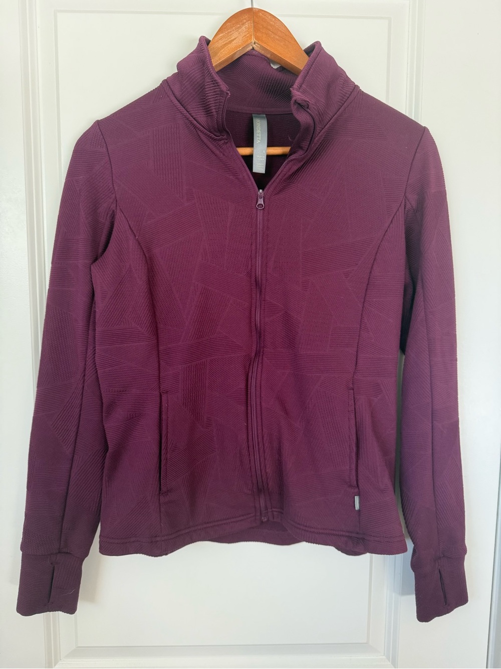 Monsters Jacquard Full Zip Activewear Jacket Geometric Y2K Athleisure